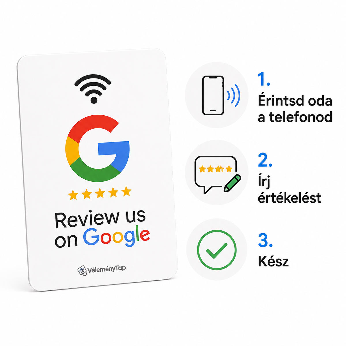 Google Értékelés NFC Kártya